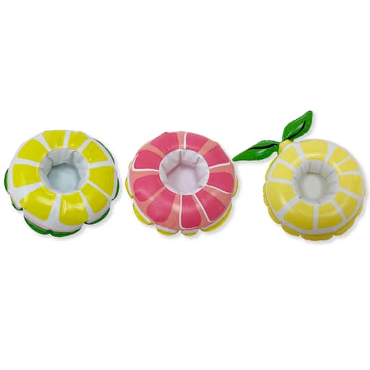 Assorted 7&#x22; Inflated Summer Citrus Fruit Drink Holder by Ashland&#xAE;, 1pc.
